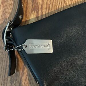 Coach Black Leather Purse with Textured Finish